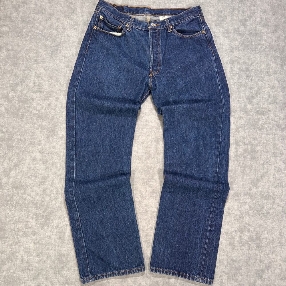 Vintage 2006 Levis 501 XX Button Fly Blue Denim Jeans Mens 34x32 Straight Leg